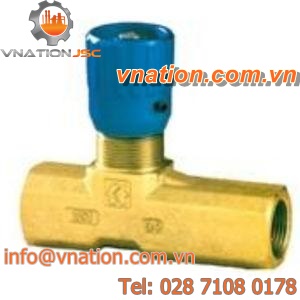 ball valve / flow-control / nickel-plated brass / unidirectional