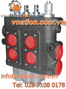 spool hydraulic directional control valve / pilot-operated / monobloc