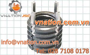 threaded insert / key-lock / metal / flat