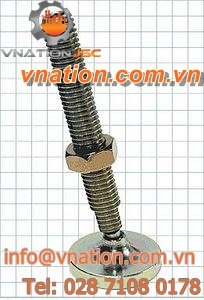 machine foot / leveling / adjustable / steel