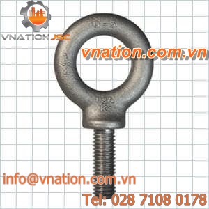 threaded bolt / with eye / steel