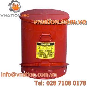 plastic waste bin / for hazardous waste / with lid
