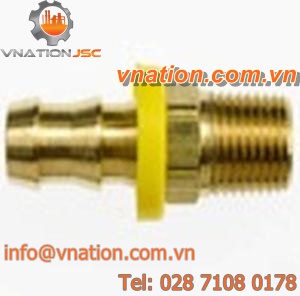 threaded fitting / splined / straight / brass