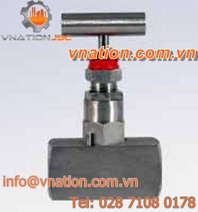 needle valve / manual / shut-off / for gas