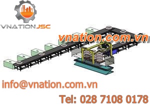 paper packaging machine / for steel coils / automatic