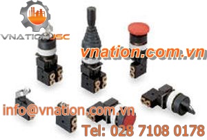 poppet valve / pneumatic / manual / miniature