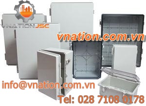 harsh environment enclosure / with hinged cover / outdoor / for printed circuit boards