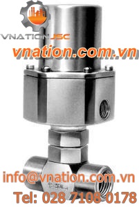 diaphragm valve / pneumatic / shut-off / miniature