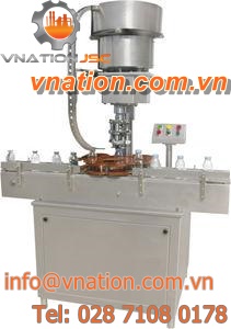 linear capping machine / pressure / automatic / for vials