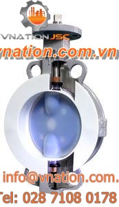 butterfly valve / wafer / PTFE / for corrosive fluids