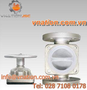 diaphragm valve / manual / for acids / PTFE-lined