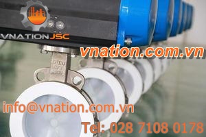 butterfly valve / shut-off / PFA-lined / with actuator