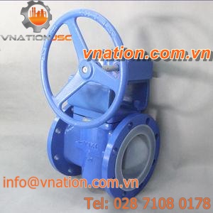 ball valve / with handwheel / for paint / PFA-lined