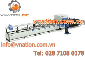 PVC profile machining and cutting line