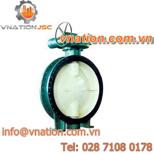 butterfly valve / handwheel / for water / flange