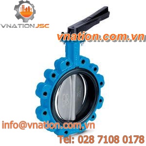 butterfly valve / lever / shut-off / for air
