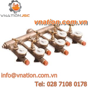 metal manifold / shut-off / threaded / multi-channel