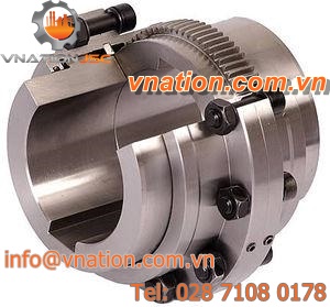 curved-tooth gear coupling / flexible / steel