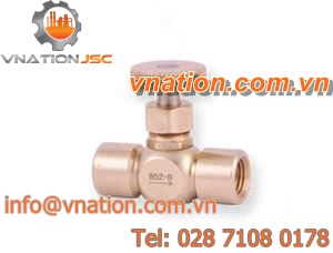 needle valve / speed control / for water / brass