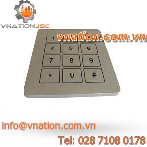 12-key keypad / panel-mount / metal / piezoelectric