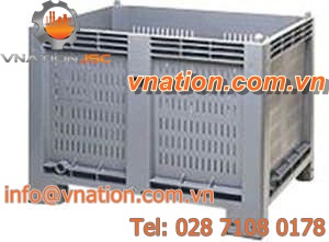 plastic pallet box / storage / perforated / for bulk products