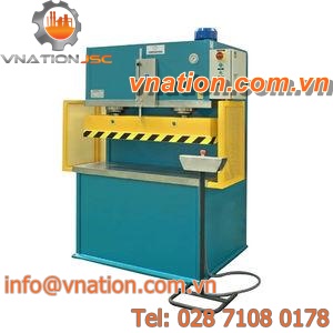manually-controlled press / electro-hydraulic / double-action / C-frame