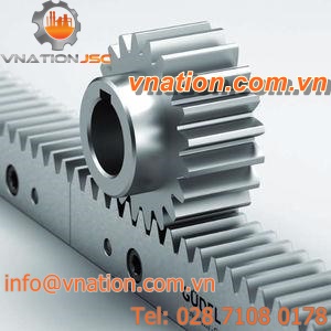 straight-toothed rack and pinion / precision / linear