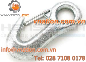 lifting hook / with eye / steel / with safety latch
