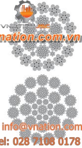 multi-strand cable / torsion-resistant / steel