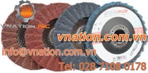 finishing abrasive disc / synthetic fiber / for wood / non-woven