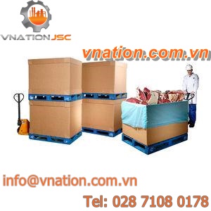cardboard pallet box / storage / transport / folding