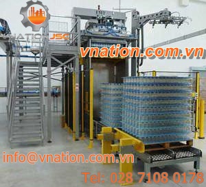 layer depalletizer / high level infeed / for empty containers / automatic
