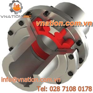rigid shaft coupling / flexible / double flanged