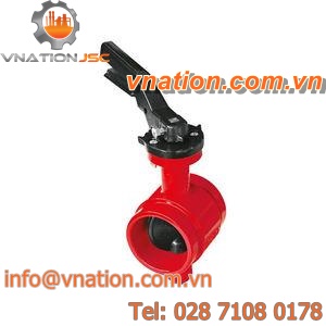 butterfly valve / lever / for water