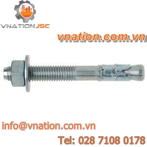 anchor bolt / with hexagonal head / steel / for heavy machinery