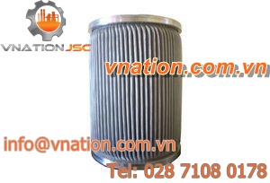 gas filter / cartridge / pleated / high-temperature
