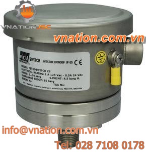 capsule pressure switch / for air / explosion-proof / stainless steel