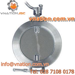 sanitary valve / butterfly / manual / stainless steel