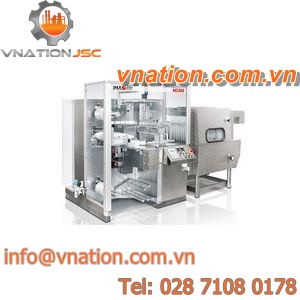 servo-driven shrink wrapping machine / with heat shrink film / with shrink tunnel / bottle