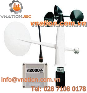 cup anemometer / fixed / wireless / wind vane