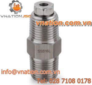 threaded fitting / straight / stainless steel / for thermocouples