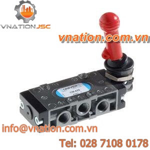 spool pneumatic directional control valve / lever-operated / 3/2-way