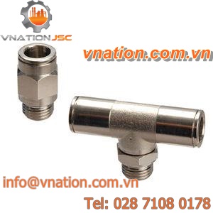 brass quick coupling / nickel-plated brass / pneumatic