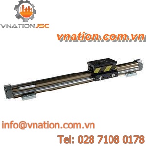 pneumatic cylinder / rodless / double-acting / with integrated guides