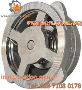 disc check valve / for gas / for liquids / stainless steel