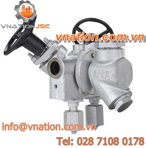 piston valve / handwheel / drain / for steam