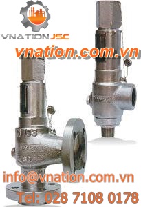 poppet pressure relief valve / for liquids / for gas / thermal