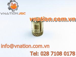 press-in insert / expanding / brass / for plastics