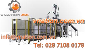 vertical case packer-palletizer / automatic