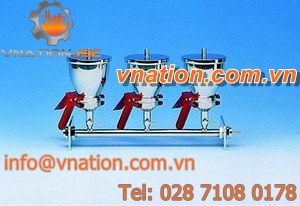 stainless steel manifold / multi-channel / for vacuum